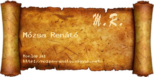 Mózsa Renátó névjegykártya