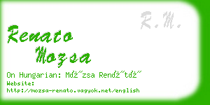 renato mozsa business card